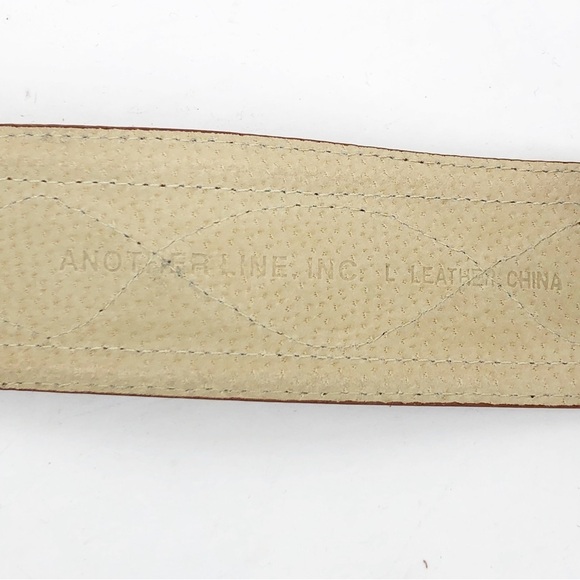 Another line Brown leather/suede belt - Picture 5 of 13